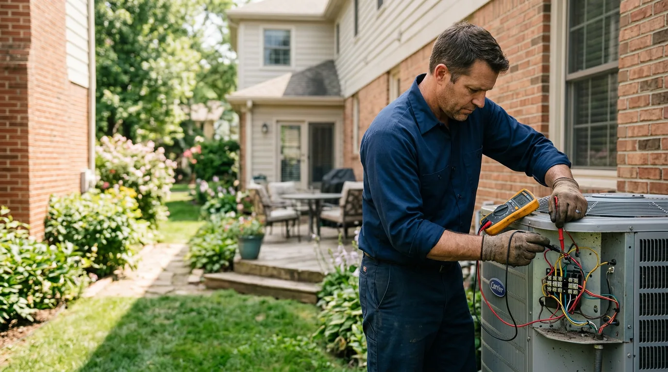 HVAC technician working near Franklin, IN